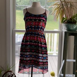 Nicole Miller 12 Geometric print black sundress NWT